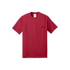 Get the Port & Company® Core Blend Pocket T-Shirt at Michaels. com. A reliable choice for comfort, softness and durability. 5.5-ounce, 50/50 cotton/poly. A reliable choice for comfort, softness and durability. 5.5-ounce, 50/50 cotton/poly. Made with up to 5% recycled polyester from plastic bottles. Left chest pocket. Due to the nature of 50/50 cotton/polyester neon fabrics, special care must be taken throughout the printing process. Details: Available in multiple colors and sizes 5.5-ounce, 50/5 Red Relaxed Fit Crew Neck T-shirt, Red Plain Crew Neck Shirt, Red Crew Neck Plain Shirt, Red Crew Neck Shirt With Relaxed Fit, Red Relaxed Fit Shirt With Crew Neck, Casual Red Plain T-shirt, Red Relaxed Fit Crew Neck Shirt, University Red Cotton Crew Neck T-shirt, Relaxed Fit Red Pre-shrunk T-shirt