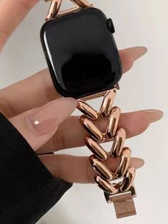 Free Returns ✓ Free Shipping✓. Bracelet Watchband Compatible With Apple Watch- Smartwatch Band at SHEIN. Watch Trends, Gold Collar, Smart Watches, Jewelry And Accessories, Smartwatch, Watch Bands, Zinc Alloy, Apple Watch, Smart Watch