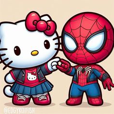 hello kitty and spider - man by edgy kofiskih on devisy