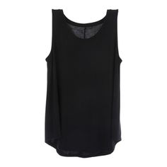 Enjoy the comforts of a soft shirt that you can wear almost anywhere like Black Adult Drapey Tank Top. This tank top features a solid black color over a flowy cut. Embellish it with the accessories of your choosing for a customized top you can wear at home or out on the town! Details: 	 Size: Medium 	 Content: 67% Modal, 28% Polyester & 5% Spandex 	 Care: Machine Wash, Cold; Only Non-Chlorine Bleach When Needed; Tumble Dry, Low; Cool Iron If Needed. Casual Black Scoop Neck Vest, Casual Black Scoop Neck Tank Top, Black Scoop Neck Casual Tank Top, Black Tank Muscle Tee For Layering, Black Muscle Tee Tank For Layering, Versatile Black Tank Top For Layering, Versatile Black Tank Top For Everyday, Solid Color Sleeveless Top For Layering, Casual Black Sleeveless Blouse