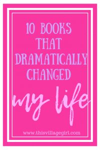 the words, 10 books that dramatically changed my life in pink and white on a pink background