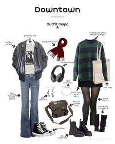 Downtown Outfits Aesthetic, Downtown Aesthetic Outfit, Clothes And Accessories