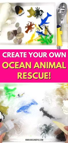 the ocean animal rescue is an easy and fun activity for kids to do with their own hands