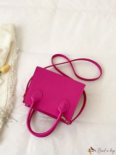 Bird in Bag - Pink Square Womens Handbag, Pink Square, Plain Style, Small Pouches, Bird In Bag, Womens Tote, Bag Bag, Square Bag, Pink Bag