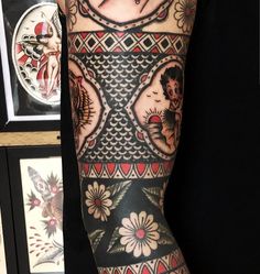 a person with a clock tattoo on their arm