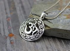 Sterling silver. Made in Thailand. Size: 1 inch plus bail. Chain sold separately. Pictured with our Sterling Snake Chain. Shiv Jewellery, Om Pendant For Men, Jewel Photography, Pendent Design, Ganesh Pendant, Mt Bike, Surf Necklace, Surf Yoga