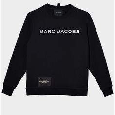 Nwt Marc Jacobs Embroidered Logo Sweatshirt Details Black Cotton Embroidered Logo To The Front Logo Patch To The Front Crew Neck Drop Shoulder Ribbed Hem Marc Jacobs Snapshot Bag, Marc Jacobs Logo, Marc Jacobs Wallet, Marc Jacobs Dress, Monogram Sweatshirt, Sequined Sweatshirt, Logo Sweatshirt, Sweatshirts Online, Sweater Design