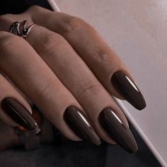 November Nail, Kutek Disney, Red Acrylic Nails, Smink Inspiration, Makijaż Smokey Eye, Super Nails, Dark Nails, Brown Nails, Pretty Acrylic Nails