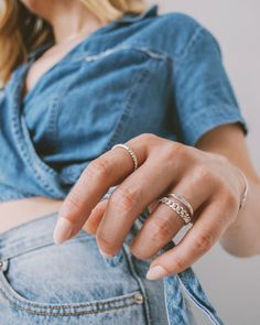 The perfect touch of texture for any style. It could be a hand-me-down or just the fresh edgy twist your ring set needed. PRODUCT DETAILS 4MM LOOSE CURB CHAIN RING INDIVIDUALLY HANDCRAFTED-TO-ORDER JUST FOR YOU semi-custom & zero-waste made in our Bellingham, WA studio MADE WITH RECYCLED PRECIOUS METALS REFINED IN U.S. nickel-free & hypoallergenic (excluding 14k White) anti-tarnish for everyday wear easy care > FITS TRUE TO SIZE find your size with our ring sizer > resizing service available > S Trendy Open Ring For Promise, Trendy Open Ring For Promise Occasion, Modern Stackable Midi Rings For Promise, Minimalist Promise Bands, Stacked Midi Rings For Everyday, Adjustable Everyday Midi Rings, Trendy Stackable Sterling Silver Rings, Trendy Adjustable Stackable Rings With Ring Detail, Everyday Metal Midi Rings With Open Design