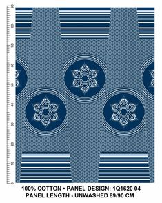 a blue and white pattern with circles on it