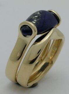 One of a Kind Lapis Lazuli 18k Gold Tension Ring Hand Made by Daniel Sommerfeld in Canada - Etsy Modern Yellow Gold Sapphire Ring With Polished Finish, Gold Sapphire Ring With Polished Finish For Formal Occasions, Polished Yellow Gold Sapphire Ring For Formal Occasions, Polished Yellow Gold Sapphire Ring For Formal Events, Elegant Gold Sapphire Ring With Polished Finish, Formal Yellow Gold Sapphire Ring With Polished Finish, Modern Gold Sapphire Ring With Polished Finish, Luxury Yellow Gold Sapphire Ring With Tension Setting, Modern Gold Rings With Sapphire