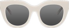 Trendy White Round Frame Sunglasses, Optic White Polarized Sunglasses, Elegant White Cat Eye Sunglasses With Uva Protection, Casual White Round Frame Sunglasses, Chic Cat Eye Sunglasses With Tinted Round Frame, Chic Optic White Polarized Sunglasses, White Uv Protection Round Frame Sunglasses, Chic Optic White Sunglasses With Gradient Lenses, Chic Optic White Sunglasses With Polarized Lenses