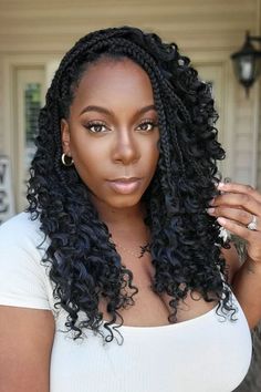 Best Crochet Hair, Crochet Hair Styles Freetress, Senegalese Twist Crochet Hair, Waterfall Hairstyle, Synthetic Braiding Hair, Crochet Box Braids, Crochet Hair Extensions