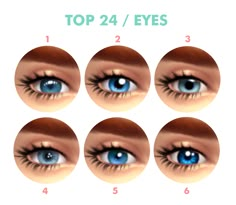 the different types of blue eyes are shown in this graphic diagram, which shows how each eye