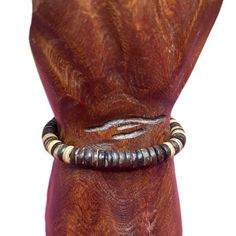 Peace of Swag Classic Brown & Natural Beaded Islander Hawaiian Surfer Coconut Stretch Bracelet Anklet ☮️ 🏳️‍🌈10% of Purchase Supports World Peace 🏳️‍🌈☮️ Hawaiian Surfer, Classic Brown, World Peace, Stretch Bracelet, Leather Glove, Stretch Bracelets, Anklets, Mens Bracelet, Coconut