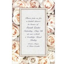 a wedding card with roses on it and the words, customize this in blue