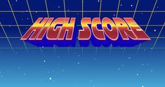 the title for high score is shown in red and blue