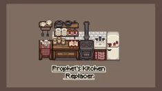 an old - fashioned kitchen is depicted in the video game prophelt's kitchen