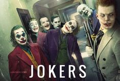 the jokers are all dressed up and ready for their next role in the movie