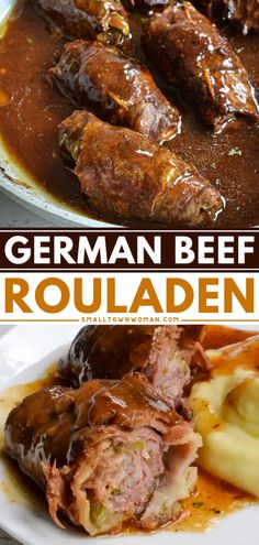 Say hello to your new favorite dinner! It's a main course recipe featuring round steak. Stuffed with bacon, onions, and pickles then smothered in an easy sauce, this traditional German Beef Rouladen is full of flavor! Stuffed Round Steak Recipes, Beef Top Round Milanesa Recipes, Healthy Round Steak Recipes, Eye Round Recipes, Steak Rolls Stuffed, Eye Of Round Steak Recipes, Stuffed Steak Rolls, Tenderized Round Steak Recipes, Sizzle Steak