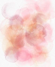 an abstract watercolor painting with pink and orange colors on white paper, in the middle of