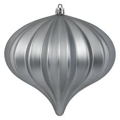 a shiny silver ornament hanging from a ceiling fixture on an isolated white background