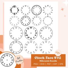 14 Clock Face Big Bundle Svg File, Clock Face Template Vector Printable Clipart, Clock Face Cricut, Clock Face Silhouette, Clock Face Decal 🎨 Welcome to VectorCreationStudio - Your Gateway to Creative Excellence! 🎨 Embark on a journey of artistic discovery with our exquisite digital creations, meticulously crafted to inspire and empower your creative endeavors. From captivating illustrations to intricate designs, our offerings are tailored to elevate your projects to new heights of brilliance. Face Template, Clock Face, Svg File, Crafty Projects, Software Design, Linux, Illustrator, Adobe Illustrator, Software