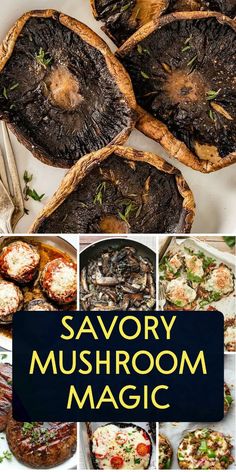 savory mushroom magic recipe with text overlay