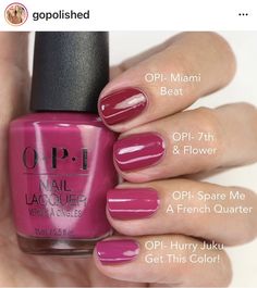 Opi Magenta Nail Polish, Opi Simply Radishing, Barb Nails, Magenta Nail Polish, Coolest Nails, Raspberry Nails, Magenta Nails