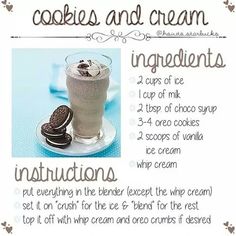 a recipe for cookies and cream