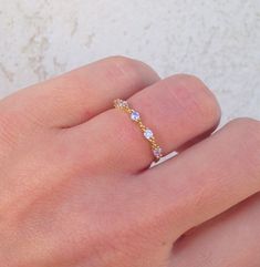 20% off-SALE Lavender Ring  June Birthstone  by HolyLandJewelry Alexandrite Rings, Opal Necklace Simple, Lavender Ring, Delicate Stacking Rings, Delicate Engagement Ring, Birthstone Stacking Rings, Prong Ring, Alexandrite Stone, Tiny Rings