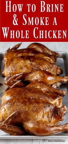 Best Chicken Brine, Chicken Brine Recipe, Chicken Brine, Smoked Chicken Recipes, Traeger Grill Recipes, Smoker Cooking, Brine Recipe, Drumstick Recipes, Chicken Drumstick Recipes