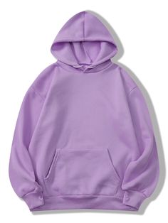 Lilac Purple Casual Collar Long Sleeve Fabric Plain Pullovers Embellished Slight Stretch Fall/Winter Women Clothing Thermal Hoodie, Mens Fashion Wear, Purple Hoodie, Winter Hoodies, Drawstring Hoodie, Hoodies For Sale, Inspiration Mode