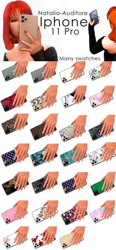 many different images of hands holding cell phones