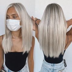 Light Shadow Root Blonde, Platinum Blonde Hair With Root Smudge, Platinum Blonde Hair With Dark Roots, Lived In Platinum Blonde, Blonde With Root Melt, Icy Blonde Hair With Shadow Root, Blonde Hair Straight, Blonde Hair Styles, Blonde Hair With Roots