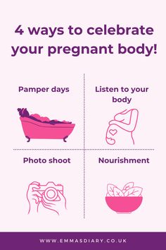 the four ways to celebrate your pregnant baby's birth day with pictures and text