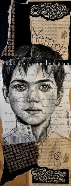 Stephanie Ledoux Kolaj Art, Mixed Media Portrait, Travel Sketches, Gcse Art, A Level Art, Pencil Portrait, Art Journals, Face Art