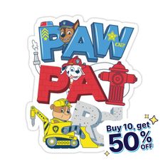 the paw patrol sticker is on sale for $ 5 50 off at toys r us