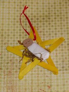 an ornament shaped like a toy airplane with a baby on it's back