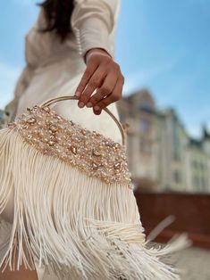 Rose Gold Sparkle Jeweled Handbag With Tassels. Framed Kiss - Etsy Egypt Bridal Handbag, Bridal Handbags, Wedding Handbag, Rose Gold Sparkle, Bridal Purse, Wedding Hands, Bridal Bag, Luxurious Wedding, Wedding Purse