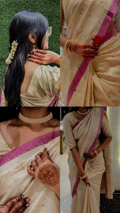 Onam Saree Layout, Saree Poses With Friends, Saree Layout, Aesthetic Saree, Ethnic Wears, Gown Party Wear