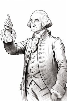 an image of george washington pointing at something