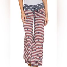 Artfish Women’s Loose, Flowy Beach Pants, Stars & Stripes, Size Xxl, New In Bag - Never Worn Casual Pants For Summer Pajama Party, Summer Star Print Wide Leg Pants, Summer Wide Leg Pants With Star Print, Trendy Star Print Summer Pants, Casual Star Print Wide Leg Bottoms, Wide Leg Star Print Summer Pants, Casual Wide Leg Bottoms With Star Print, Casual Wide-leg Bottoms With Star Print, Summer Wide Leg Bottoms With Star Print