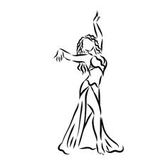 a black and white line drawing of a couple dancing the charleston swing dance, with one arm in the air