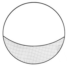 a black and white drawing of a tennis ball with net on it's side