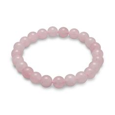 Add some color to your jewelry collection with this beautiful Rose Quartz Bead Stretch Bracelet 🌸💕🌟 Perfect for any outfit, this bracelet features round 8mm pink beads and a natural Rose Quartz main stone. From Goldcore Jewelers, this beaded bracelet is stretchy and has no clasp for easy wear. #RoseQuartz #BeadedBracelet #PinkJewelry #Bracelet #Stretch #GoldcoreJewelers Rose Quartz Bracelet Beads, Jewerly Bracelets, Rose Quartz Bracelet, Rose Quartz Beads, Rose Quartz Stone, Rose Quartz Gemstone, Unisex Bracelets, Pink Gemstones, Quartz Rose