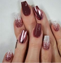 Red Acrylic Nails, Burgundy Nails, Nails Red, Nails Fall, Fall Nail Art, New Year's Nails, Fall Nail, Coffin Nails Designs