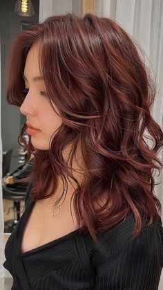 25 Dark Brown Hair Color Inspirations for Radiant Tresses Soft Burgundy Hair, Hair Color Ideas For Darker Skin Tones, Medium Mahogany Brown Hair, Medium Cinnamon Brown Hair, Hair Colors To Make Brown Eyes Pop, Light Mahogany Brown Hair, Dark Red Hair On Tan Skin, Dark Red Hair On Brown Hair, Mohagni Hair Color