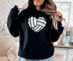 Distressed Volleyball Sweatshirt, Volleyball Sweatshirt, Volleyball Hoodie, Volleyball Mom Sweat, Sports Hoodie, Distressed Heart Sweat Hello Dear Customer, We're here to give you best Sweatshirt/Hoodie options for you. We want to make everyone smile with our cute, stylish and trendy graphic and plain sweatshirt/hoodies . We can assure you this shirt will be perfect gift whether you will buy it yourself or for someone else. Check the size chart before you purchase from our display pictures  How Volleyball Mom Sweatshirt, Harajuku Outfits Black, Harajuku Outfit, Spirit Wear Designs, Volleyball Hoodie, Volleyball Stuff, Shirts Vinyl, Casual Harajuku