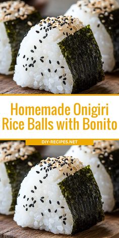 homemade onigiri rice balls with bonto